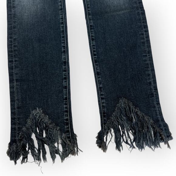 NWT MAVI TESS High Rise Skinny Jeans FRAYED HEM SIZE 27 Dark Blue Wash Denim - Picture 3 of 11